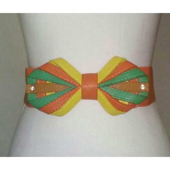 Orange Bow-Tie Waist Belt - Picture 2 of 3